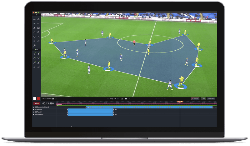 Watching football match video footage on an iPad